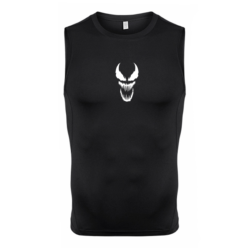 Sleeveless Undershirt - Graphic Sleeveless Compression Shirt for Men
