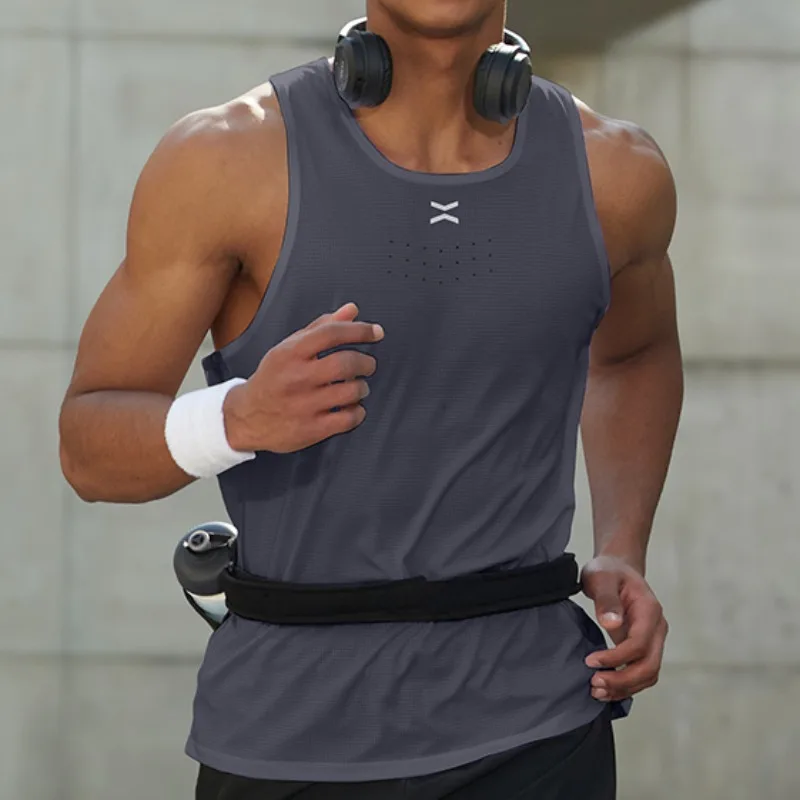 Sleeveless Undershirt - Men Gym Sports Vest Tank Marathon