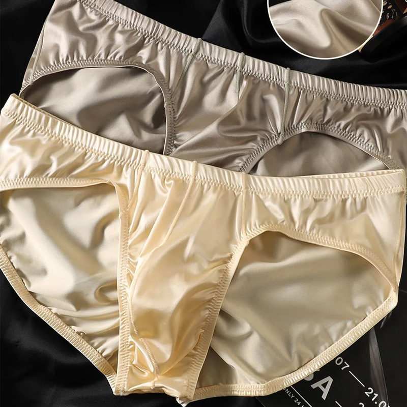 4pcs Mens Briefs Shinny Satin  - огляд і ціна Boxer Shorts Modal