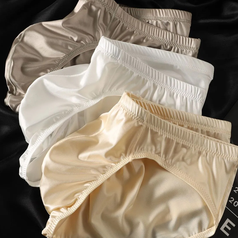 4pcs Mens Briefs Shinny Satin  - огляд і ціна Boxer Shorts Modal