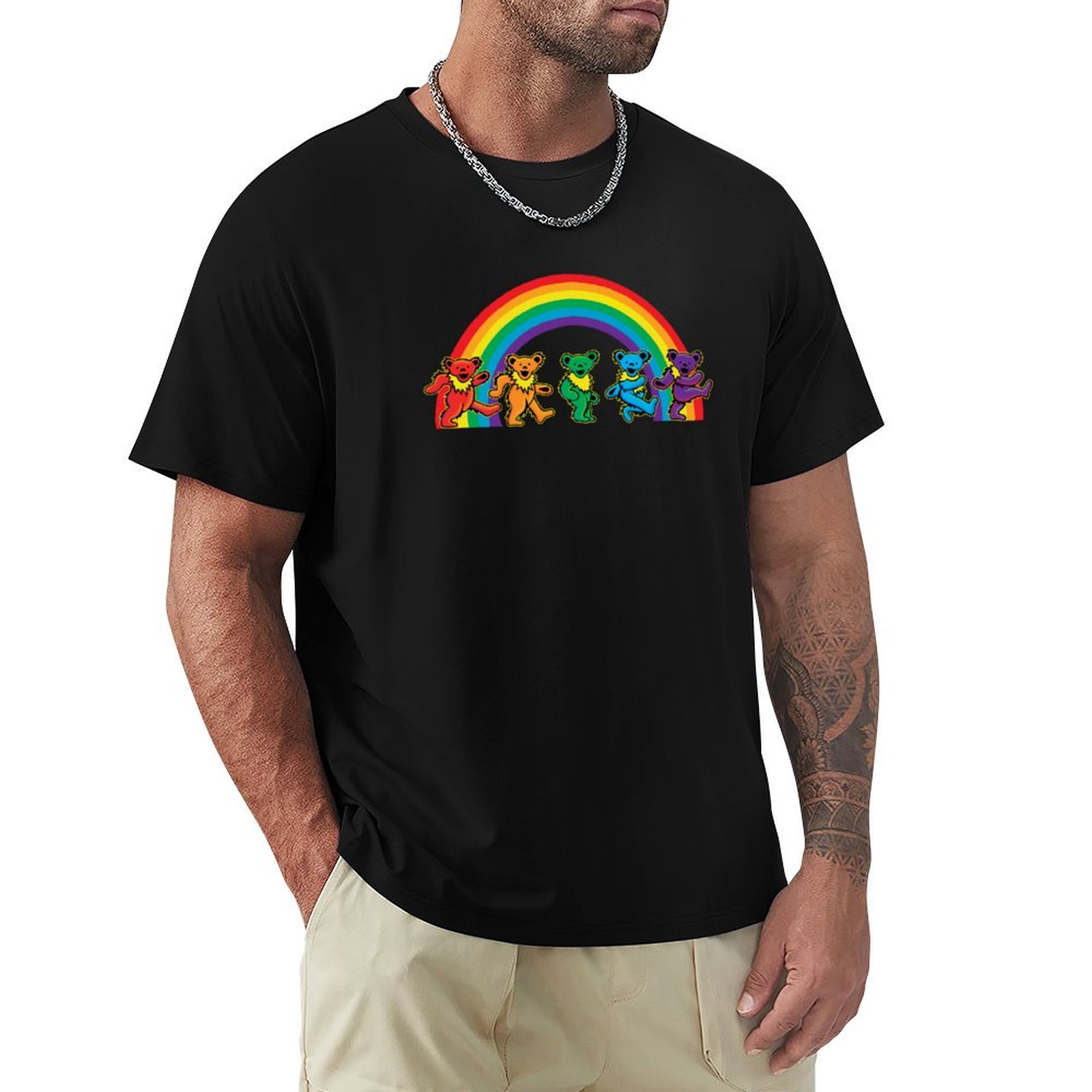 Walking bears under the rainbo - огляд і ціна Undershirt Crew Neck